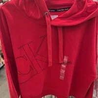 [S] CALVIN KLEIN HOODIE JACKET,RED, CJCT3753-SSA, FINAL SALE (SCK211)