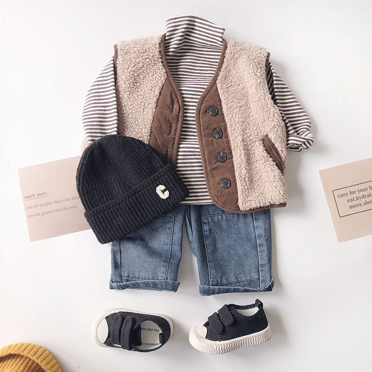 褲管補丁牛仔長褲