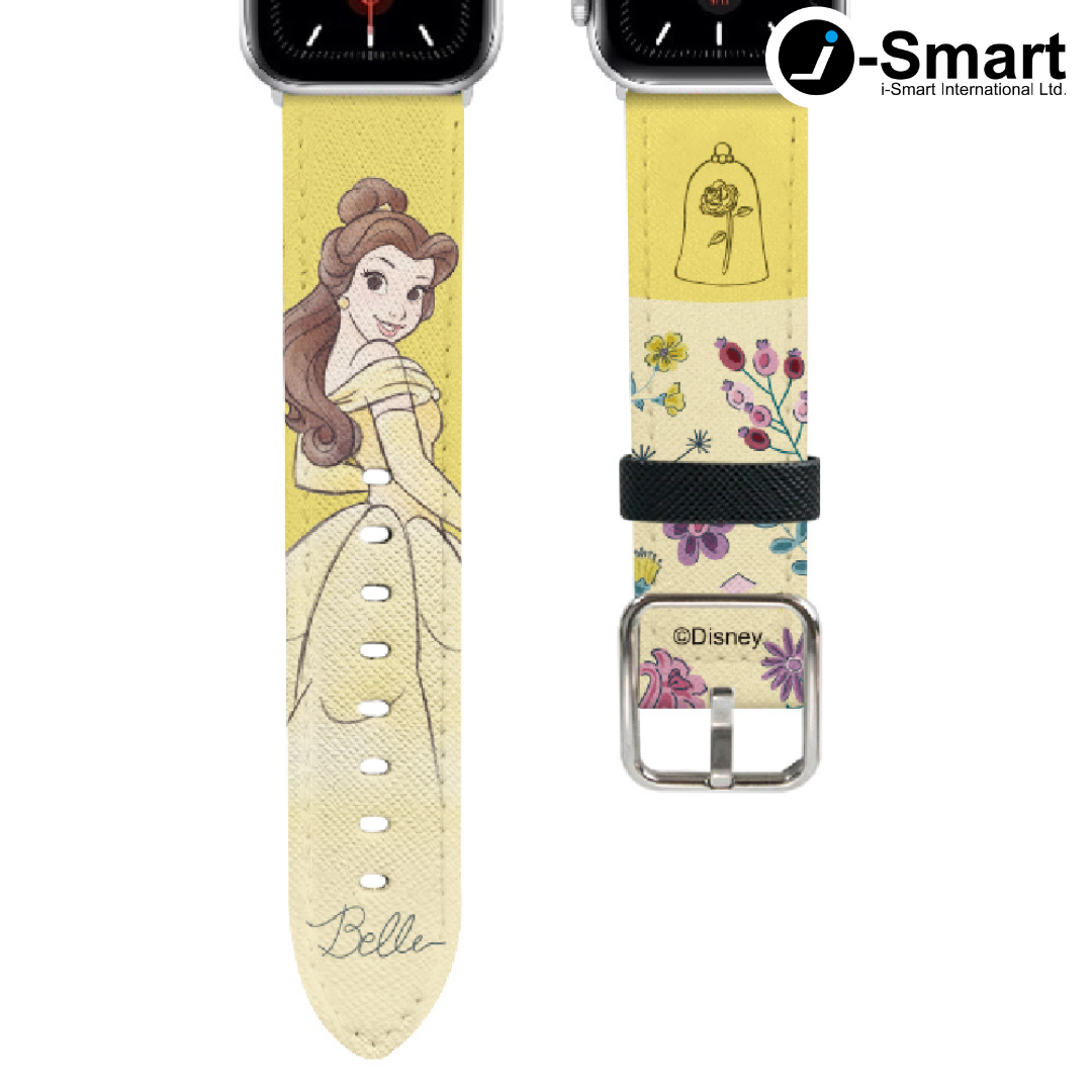 迪士尼 Disney-Apple Watch錶帶-皮革系列-經典公主貝兒 Belle