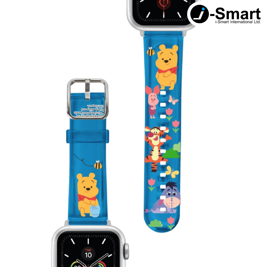 迪士尼 Disney-Apple Watch錶帶-PVC系列-藍色小熊維尼 Winnie the Pooh