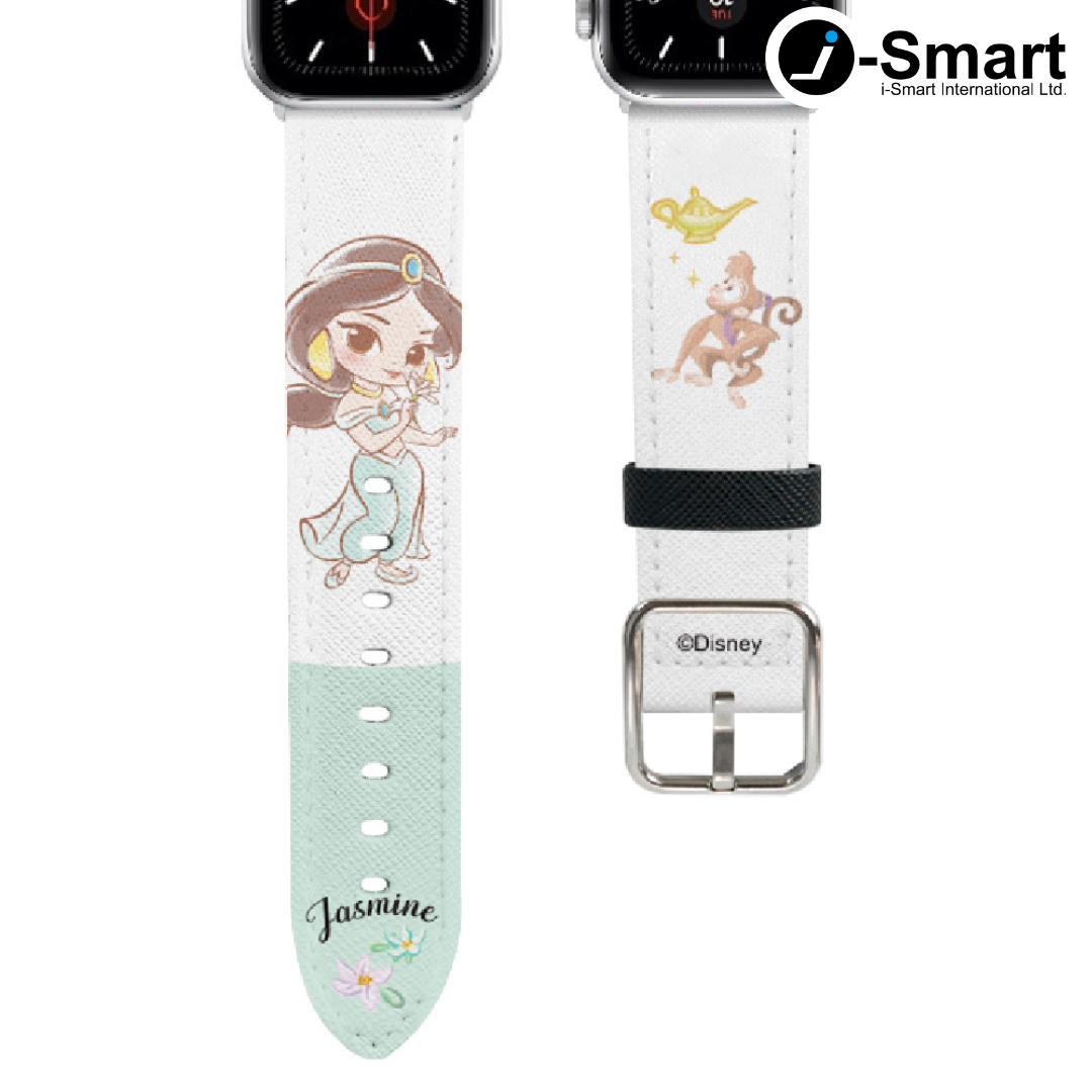 迪士尼 Disney-Apple Watch錶帶-皮革系列-Q版茉莉公主 Jasmine
