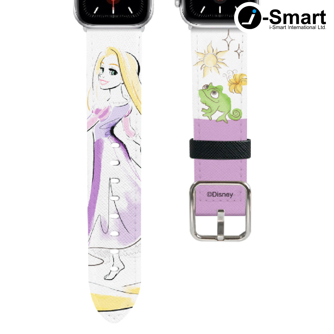 迪士尼 Disney-Apple Watch錶帶-皮革系列-藝術風長髮公主 Rapunzel