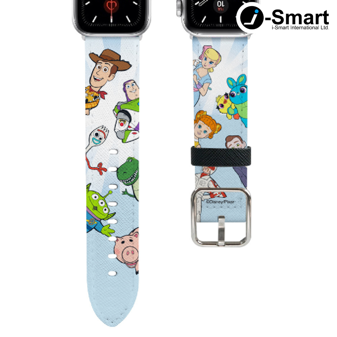 迪士尼 Disney-Apple Watch錶帶-皮革系列-淺藍反斗奇兵