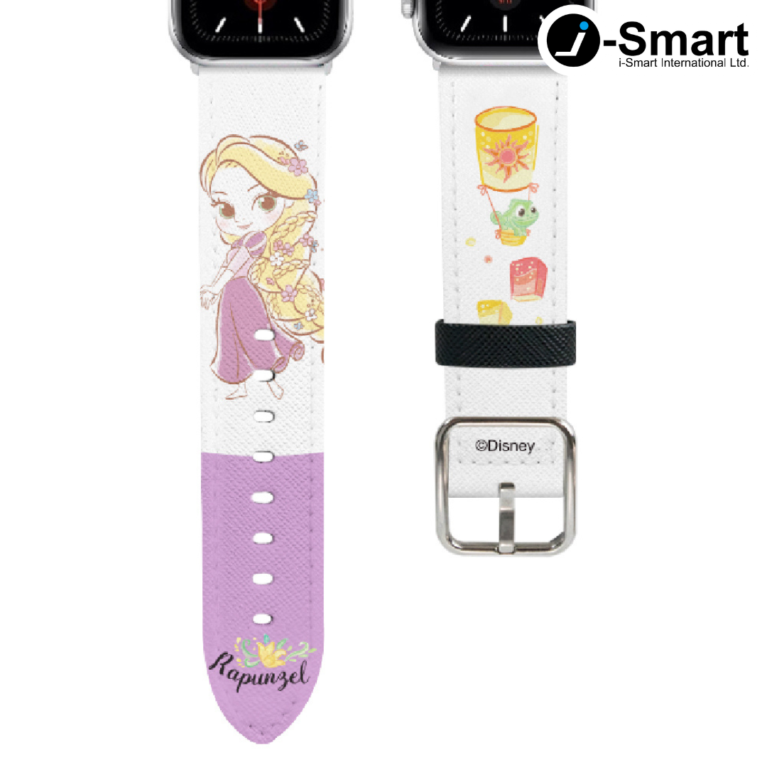 迪士尼 Disney-Apple Watch錶帶-皮革系列-Q版長髮公主 Rapunzel