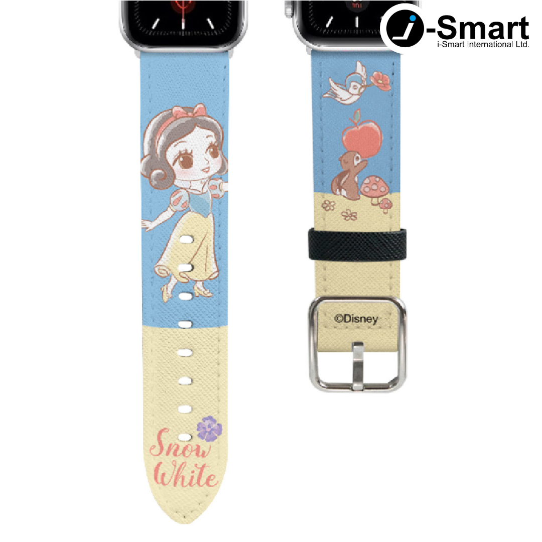 迪士尼 Disney-Apple Watch錶帶-皮革系列-Q版白雪公主 Snow White