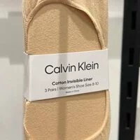 [S] CALVIN KLEIN 3 PACK LINER SOCKS,NUDES, 58665596833 (SCK215)