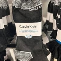 [S] CALVIN KLEIN REFLECTIVE 3-PACK NO SHOW SOCKS,NEW BLACK, 194882088116 (SCK216)
