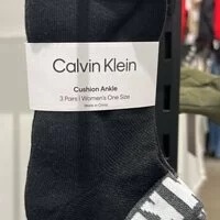 [S] CALVIN KLEIN LINER LOGO SOCKS,BLACK, 194882075222 (SCK217)
