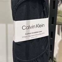 [S] CALVIN KLEIN 3 PACK LINER SOCKS,BLACK, 58665596802 (SCK218)