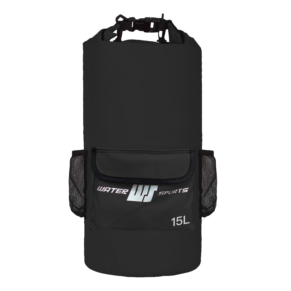 PVC 圓筒防水雙肩包 (附口袋) 15升