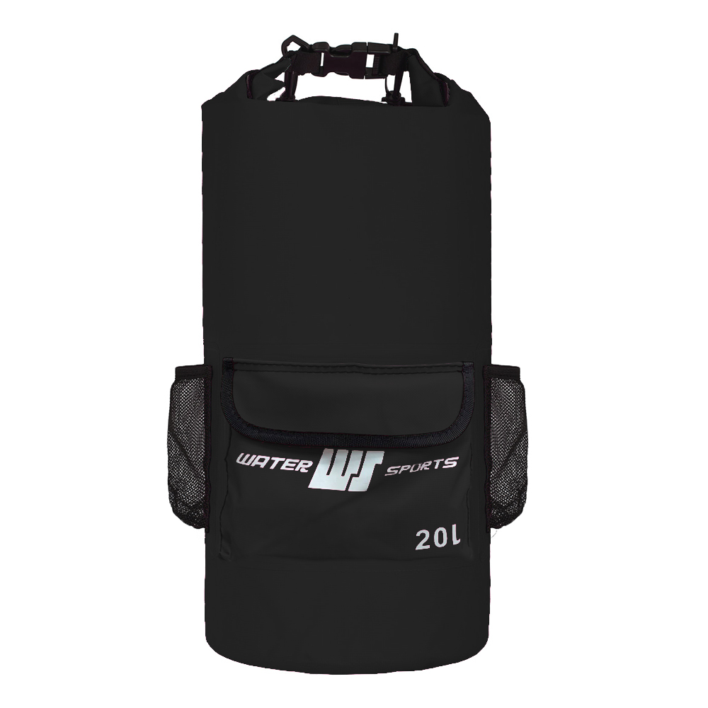 PVC 圓筒防水雙肩包 (附口袋) 20升