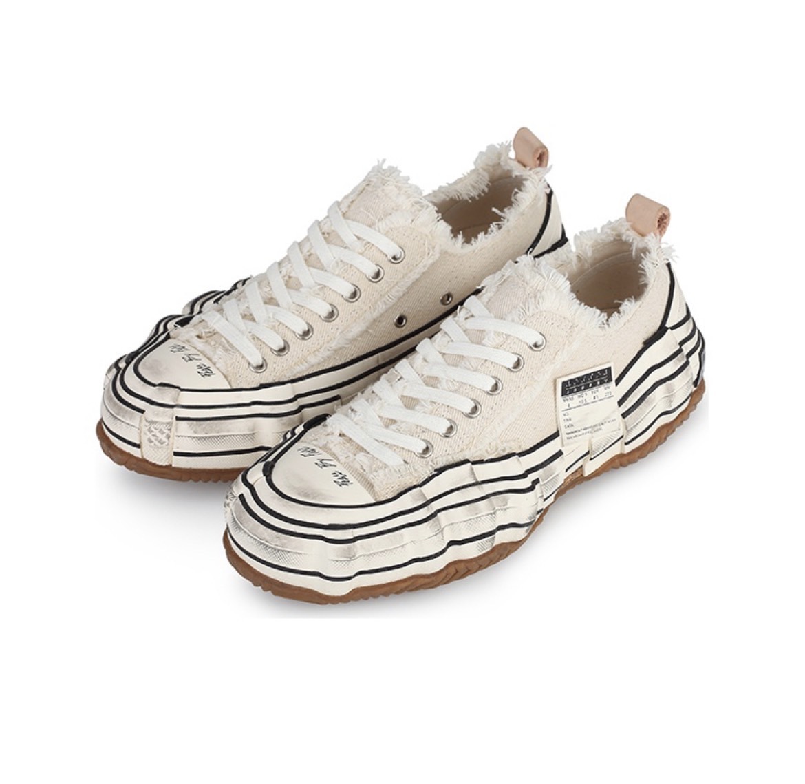 xVESSEL G.O.P. Lows O.G. White Distortion 波浪 溶解 做舊 硫化解構鞋 帆布鞋