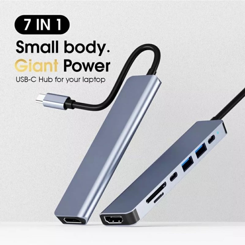 JND 7 in 1 4K HDMI USB-C Hub