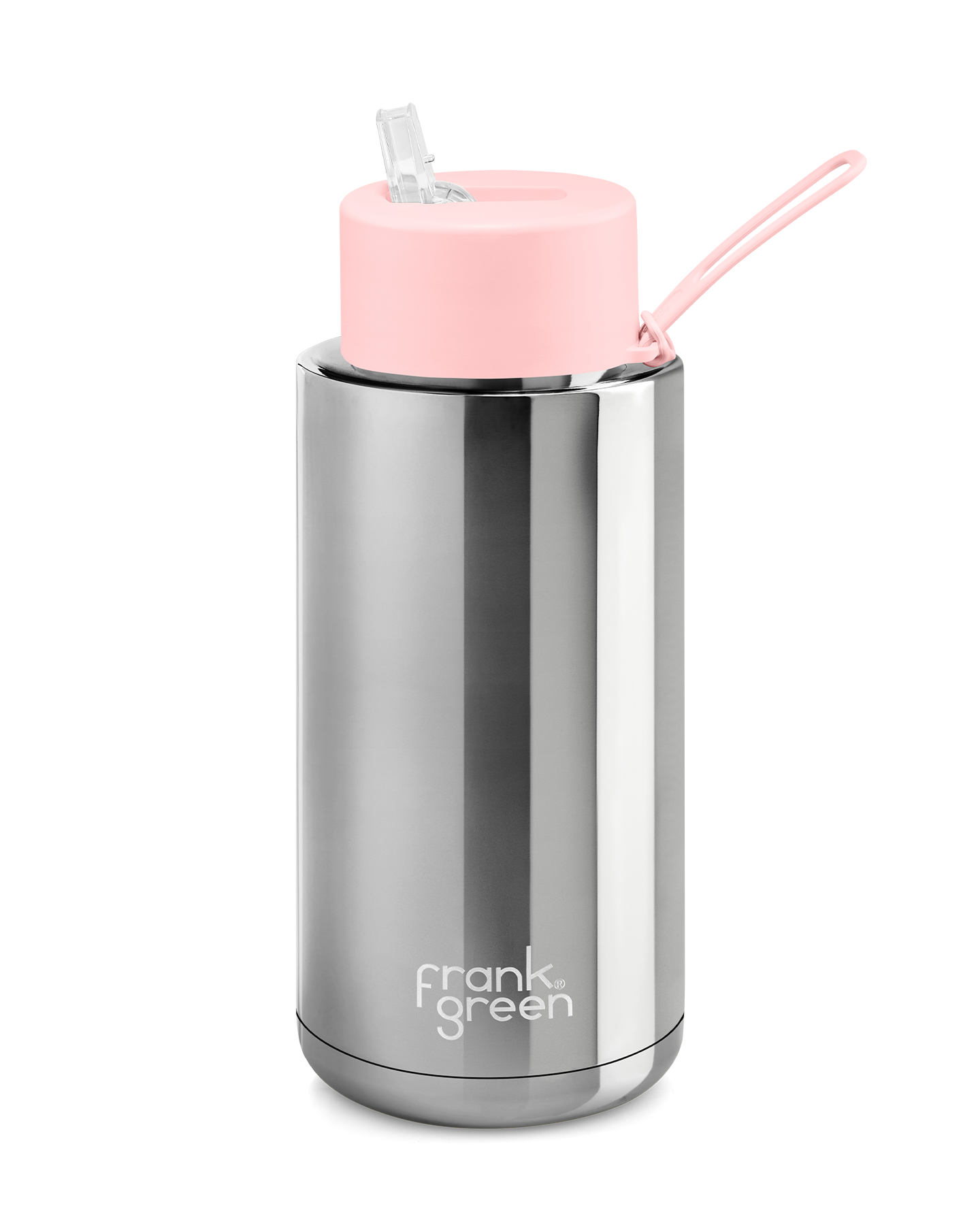 Chrome Silver Ceramic Reusable Bottle - Blushed - 34oz / 1,000ml | FRANK GREEN