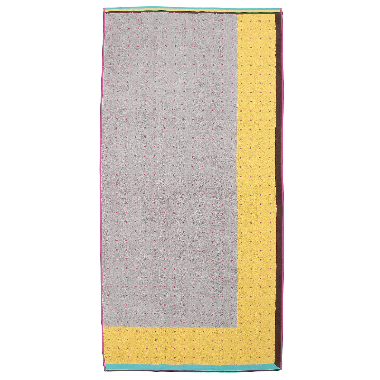 日本今治xISSO ECCO Ray直線圓點大浴巾(黃色) 70x140 (日本製)