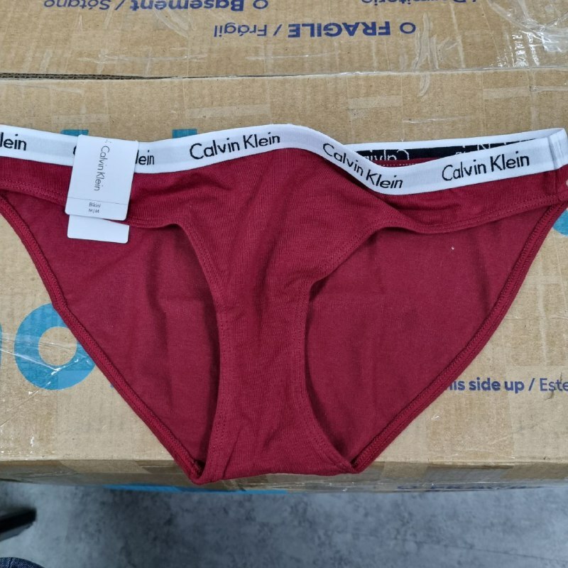 [S] CALVIN KLEIN LOGO TAPE BIKINI,RED, D1618-608 (SCK239)