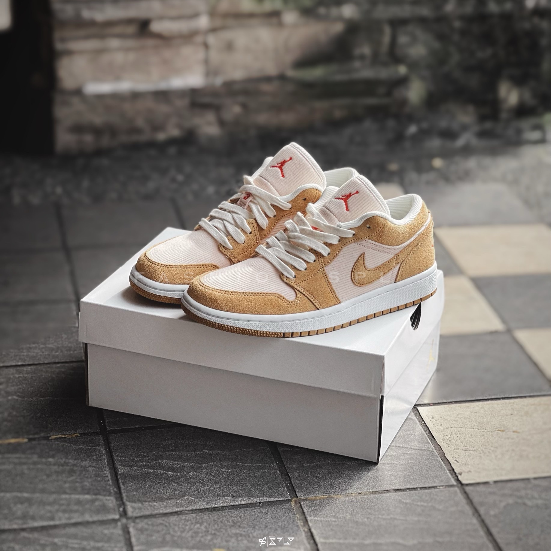 Air Jordan 1 Low SE Twine Orange Quartz Corduroy 燈芯絨 米黃 DH7820-700