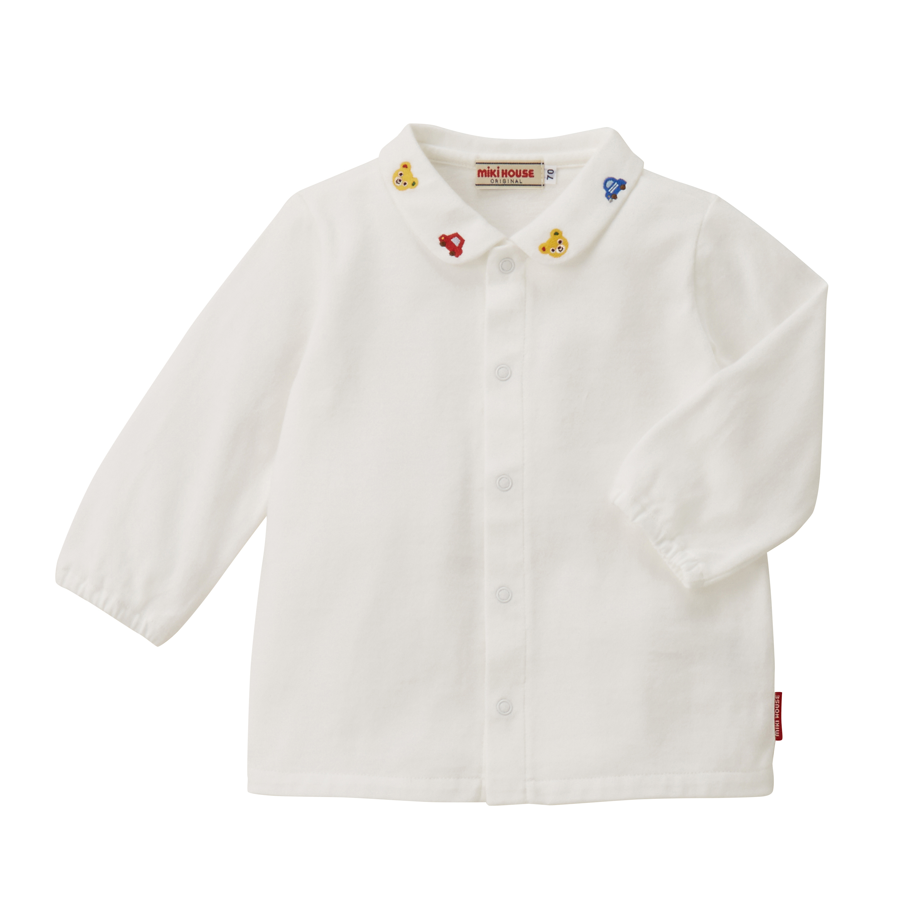 小汽車刺繡領子純棉襯衣