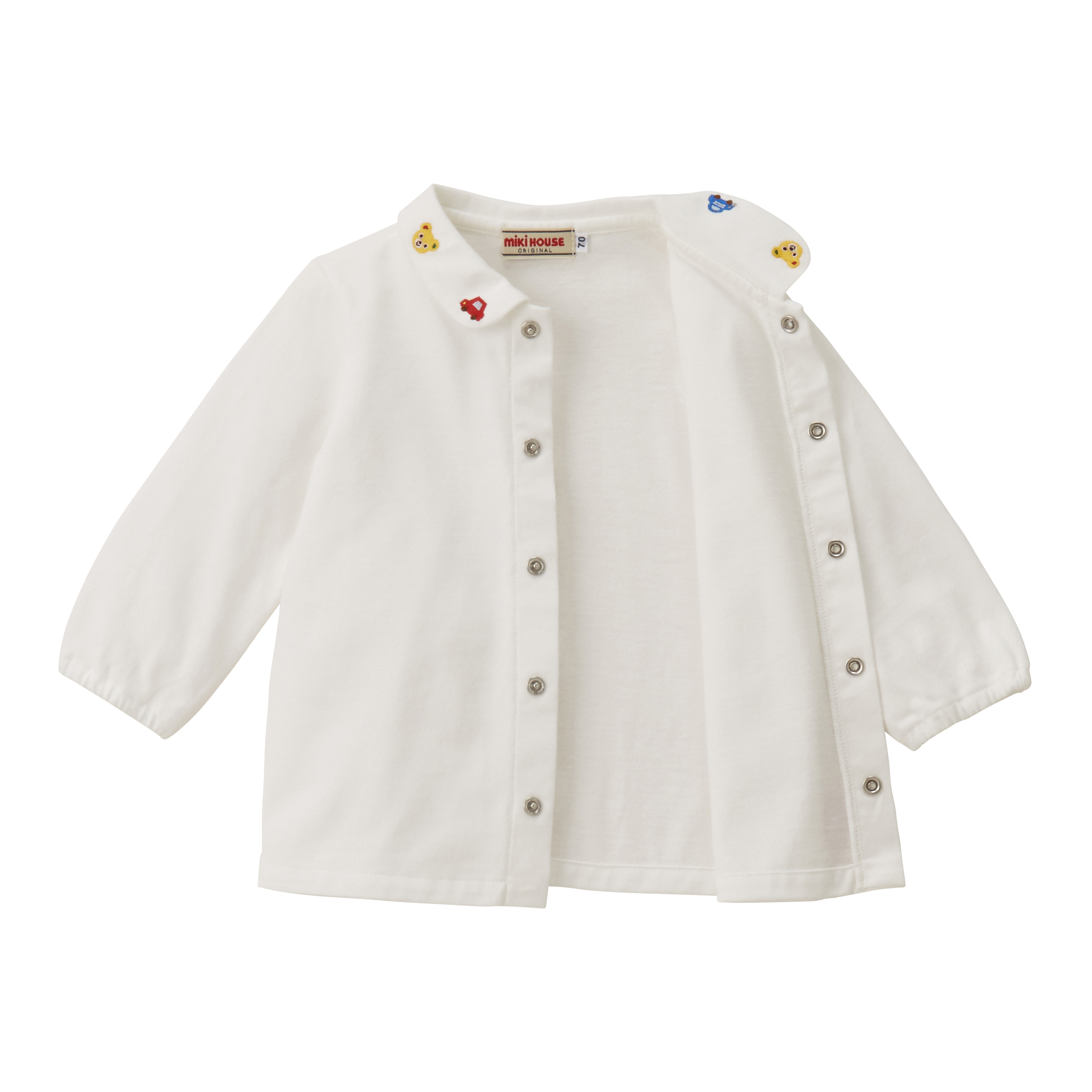 小汽車刺繡領子純棉襯衣