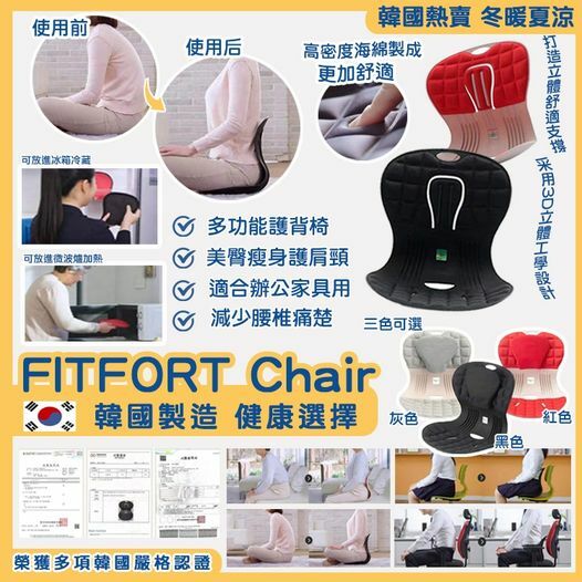 [2FC4378]  [現貨] (板4) 韓國 FITFORT Chair 矯正坐姿椅背墊