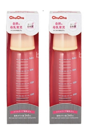 ChuChu Baby - CHU CHU Natural . Standard Caliber Pyrex Baby Bottle Milk Bottle 240ml x 1 (Parallel Import)