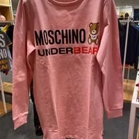 [S] MOSCHINO UNDERBEAR SWEATSHIRT DRESS,PINK, ZT1714-9012-0133 (SM415)