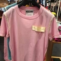 [S] MOSCHINO COUTURE SHORT SLEEVE T-SHIRT,PINK, DJ0707-0440-0222, FINAL SALE (SM416)
