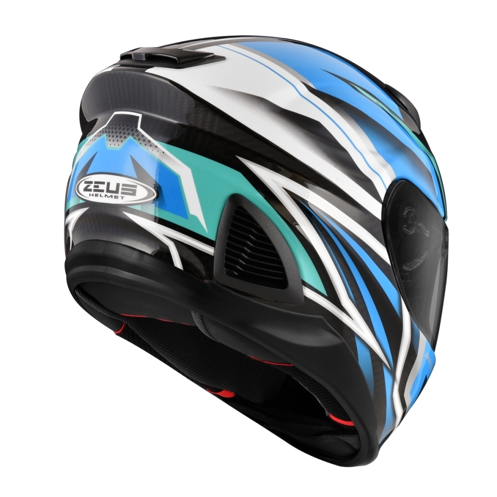 ZEUS ZS-1600 AK10 透明碳纖維/藍 全罩 碳纖維 輕量化