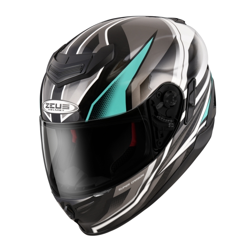 ZEUS ZS-1600 AK10 透明碳纖維/灰 全罩 碳纖維 輕量化