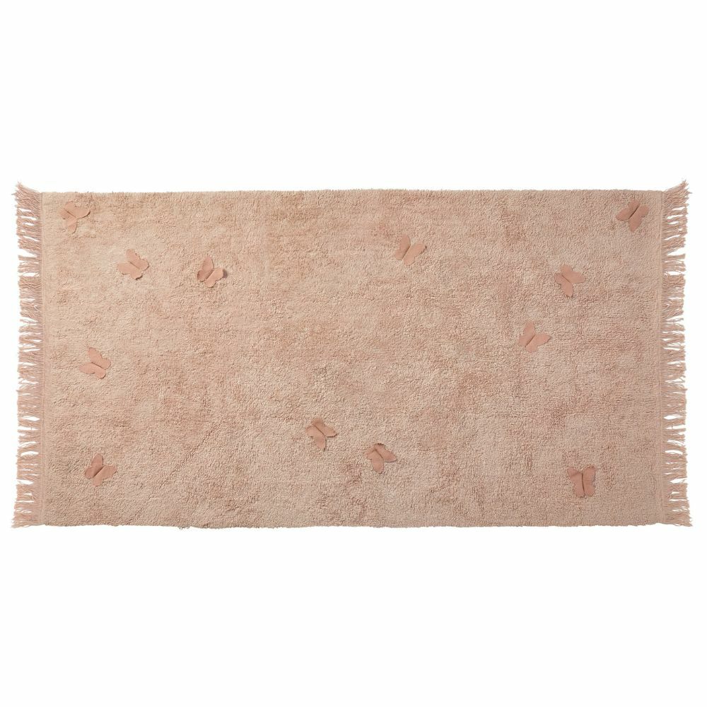 Lifetime Soft Pink Rug Butterflies / Tufted