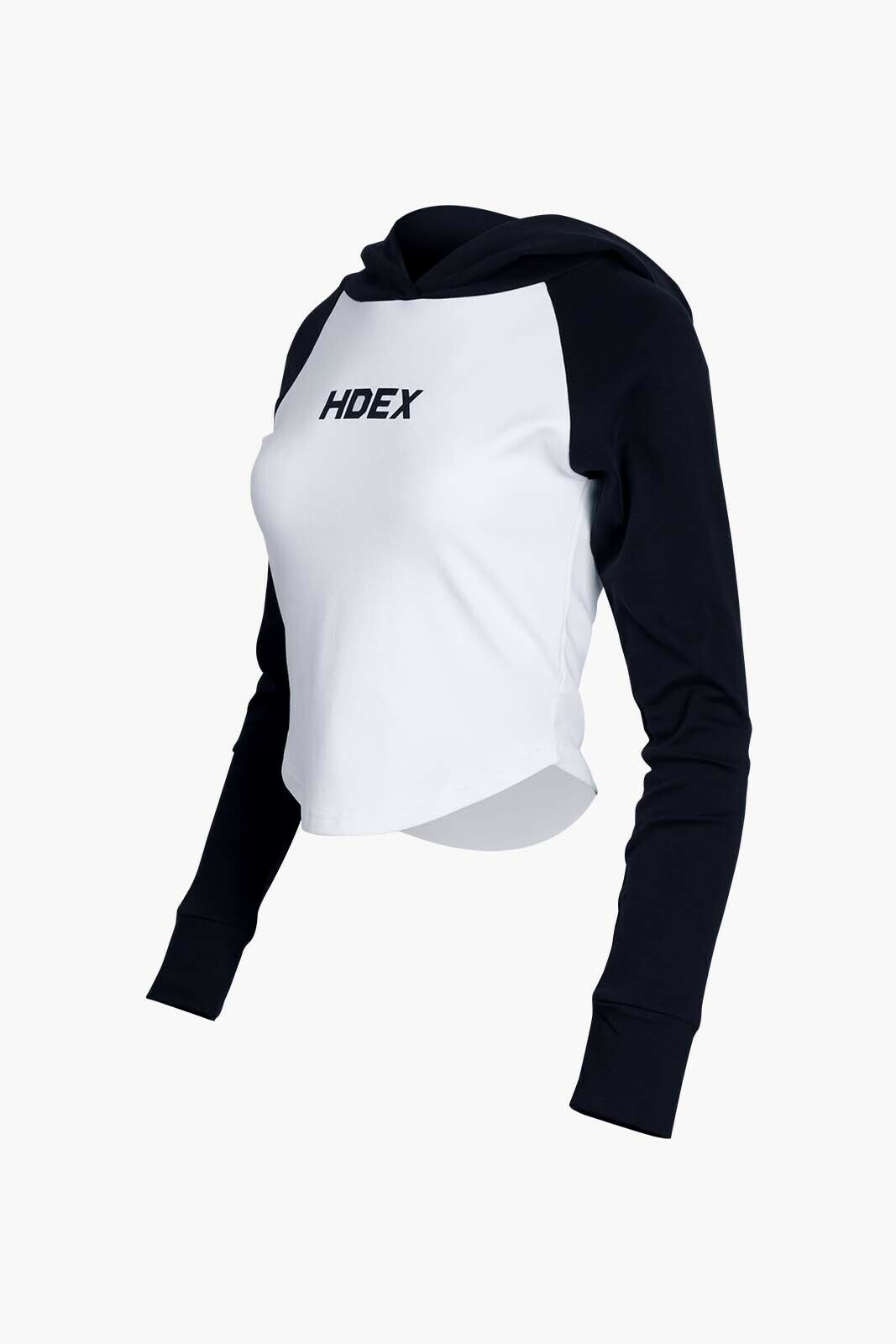 HDEX Women's Main Logo Color Combination Hood Long Sleeve