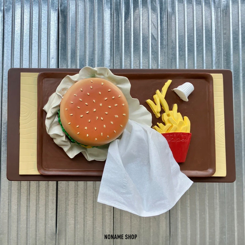 BEAMS 漢堡 薯條 速食 衛生紙盒