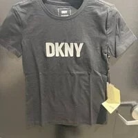 [S] DKNY FOUNDATION LOGO TEE,BLACK, W3276CNA-BLK (SD341)