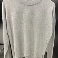 [S] DKNY STUDDED BOX LOGO SWEATER,FLINT HEATHER/SILVER, P2MS1C60-FL HTR/SLV (SD342)