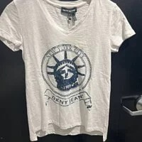 [S] DKNY NEW YORK CITY JEANS LOGO TSHIRT,WHITE, E0DD2E35-XQI (SD345)