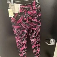 [S] DKNY ELECTRIC SHOCK PRINT HIGH WAIST LEGGING,LASER PINK , DP1P2846-XAY (SD350)