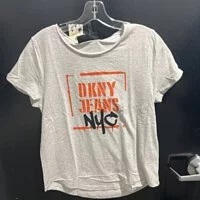 [S] DKNY JEANS NYC REGULAR FIT TSHIRT,WHITE, E0EZZDFA-XYL (SD355) [FINAL SALE]