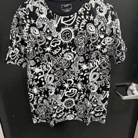 [S] DKNY GRAFFITI TEE,BLACK, M2210101-BLK (SD356)