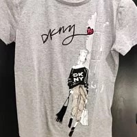 [S] DKNY CITY GIRL TEE,AVENUE GREY, P2MQIDNA-AVENUE GREY (SD367)