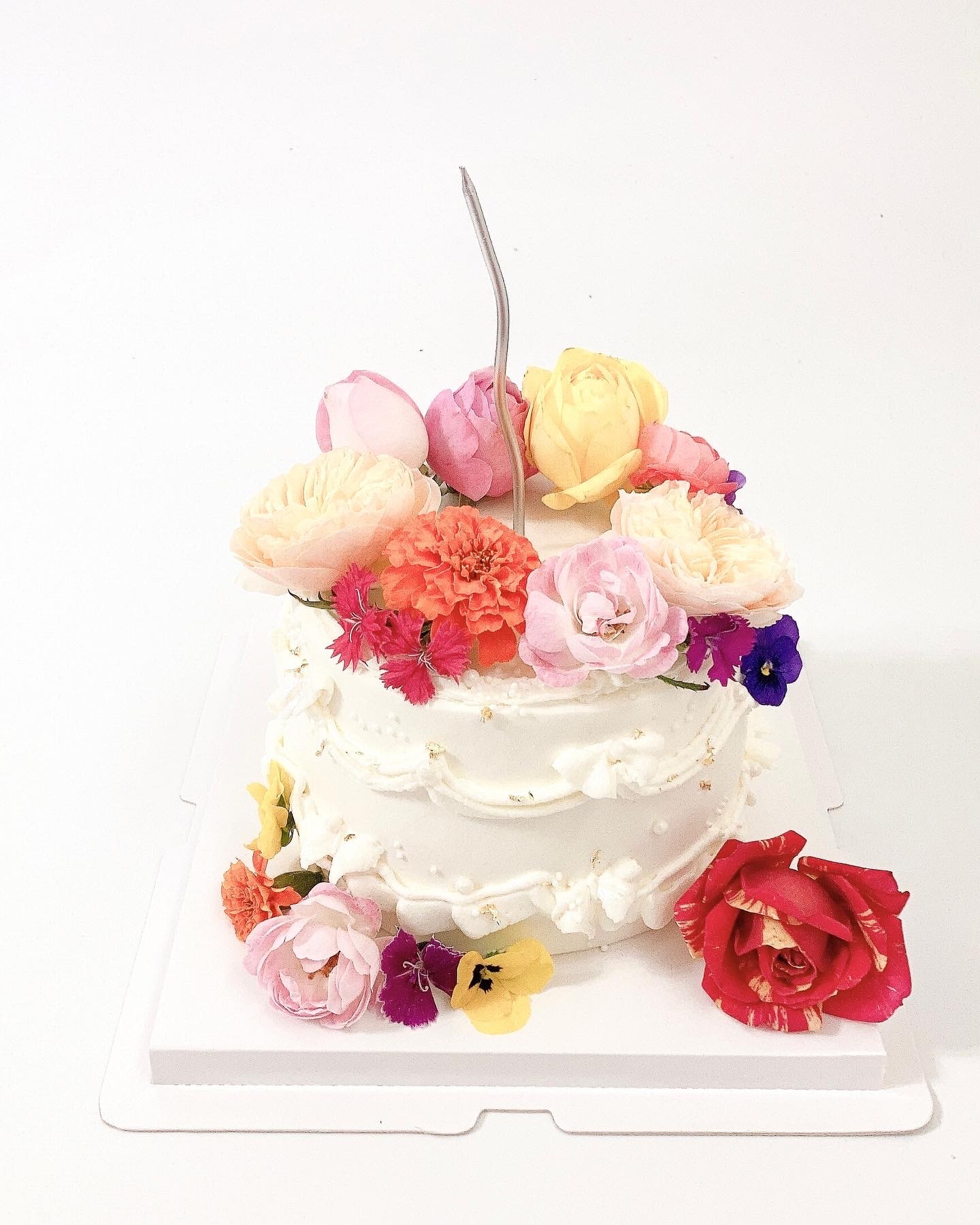 宮廷風花(含銀色蠟燭)