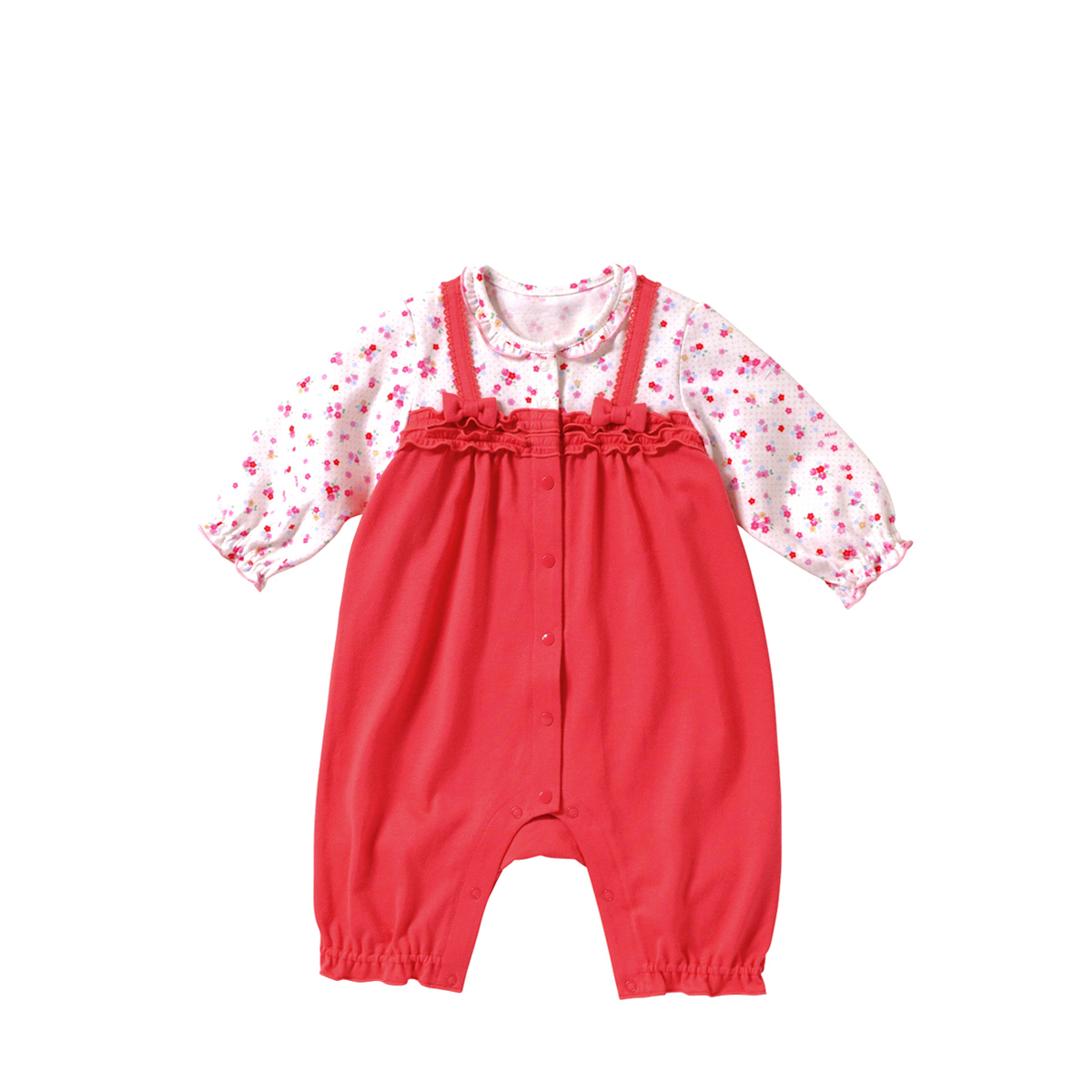 花卉假兩件式連體服