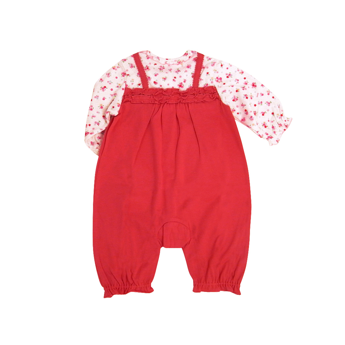 花卉假兩件式連體服