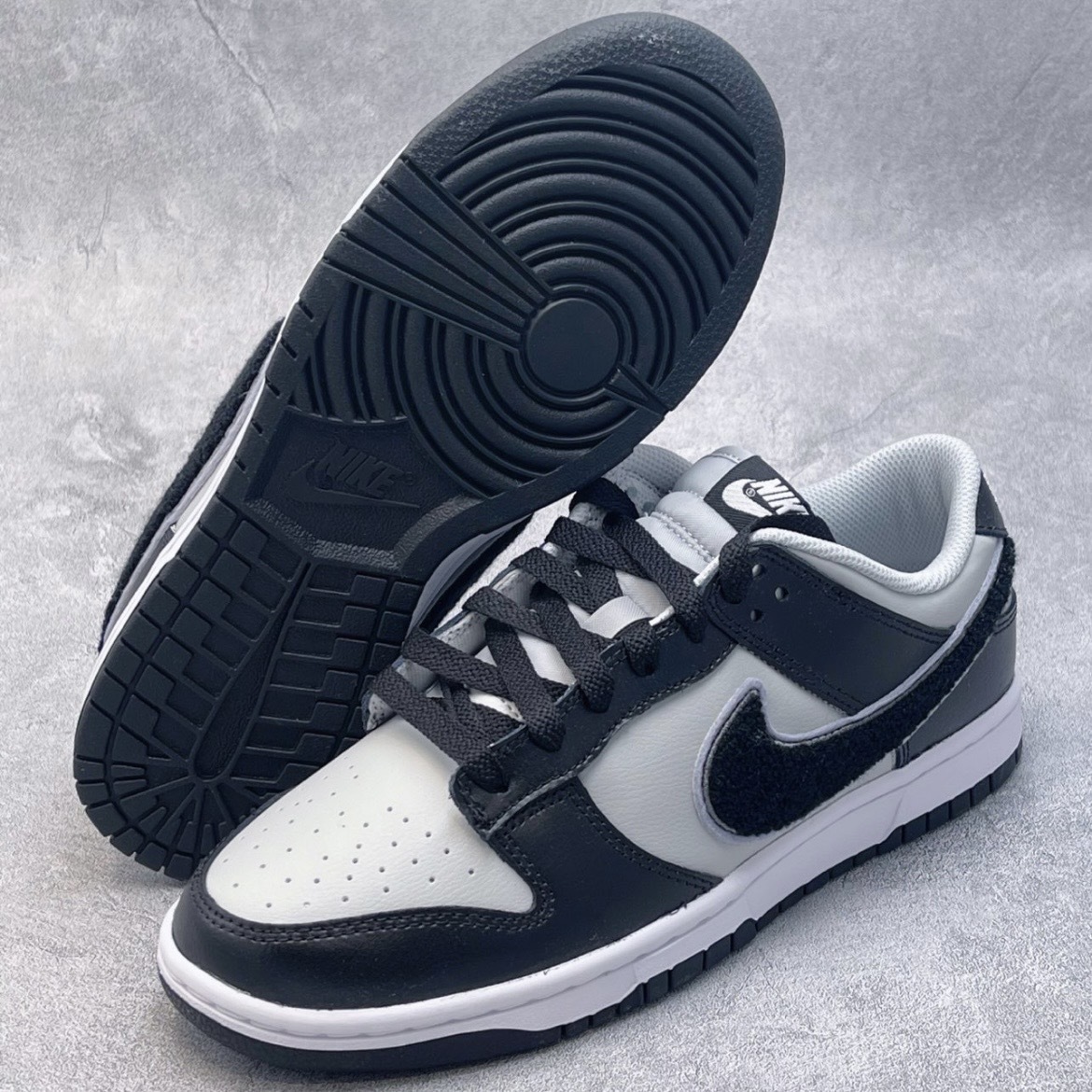 NIKE DUNK LOW RETRO 影子灰黑 搖粒絨勾 DQ7683-001