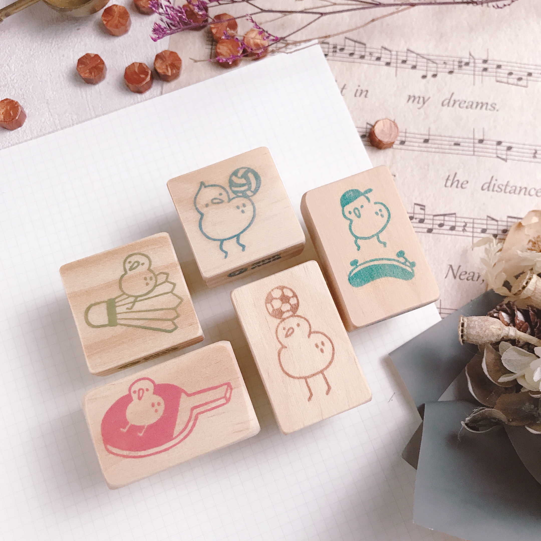 安怎？| 運動系列 手刻章 橡皮章