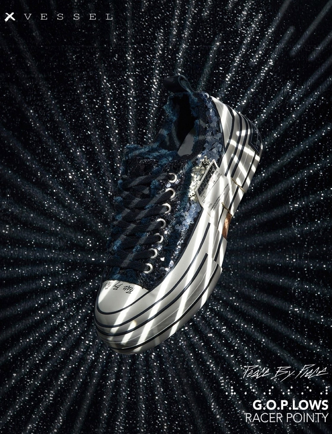 xVESSEL G.O.P Lows  雙面亮片 黑色 解構鞋