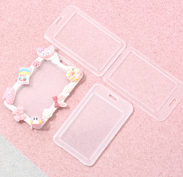 透明证件卡套 DIY奶油胶素材+ 1.5cm宽挂绳