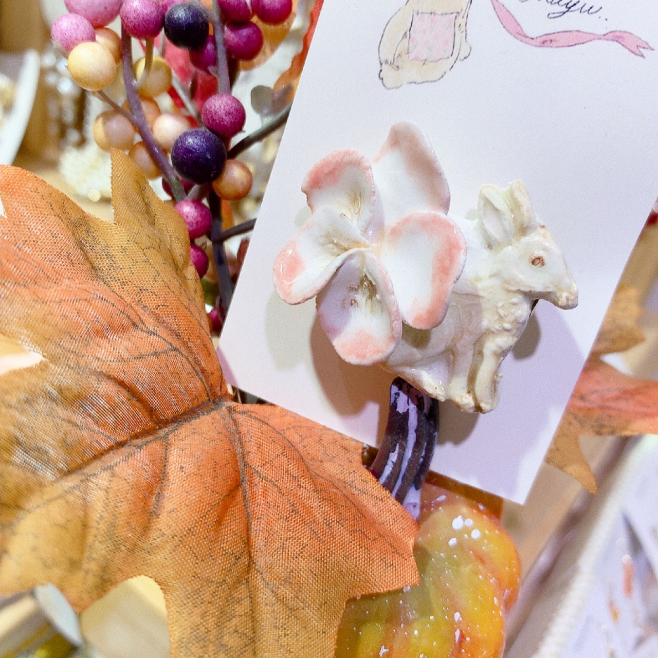 [手作家] 兔仔與大花髮夾