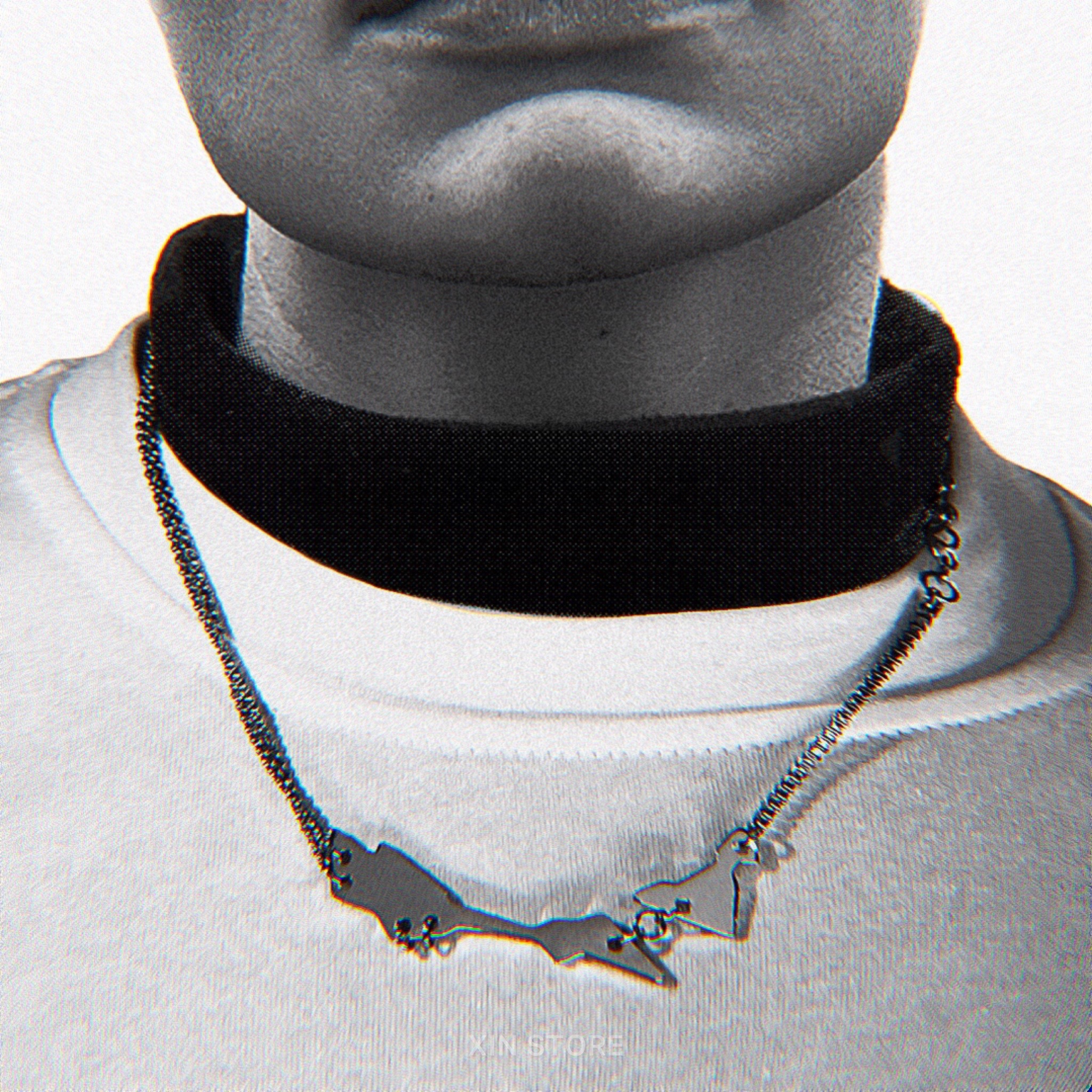 Fe3c ” Space Puzzle “ 不鏽鋼 太空拼圖 項鍊