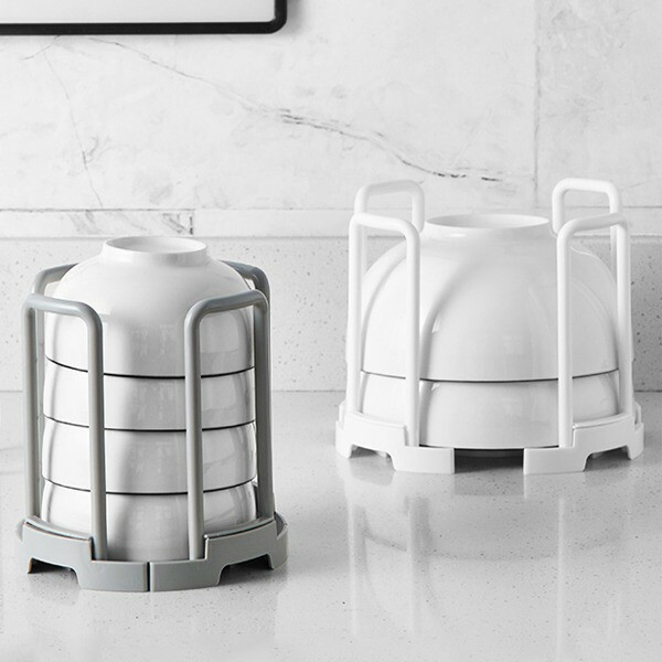 可調整伸縮碗架(顏色隨機)