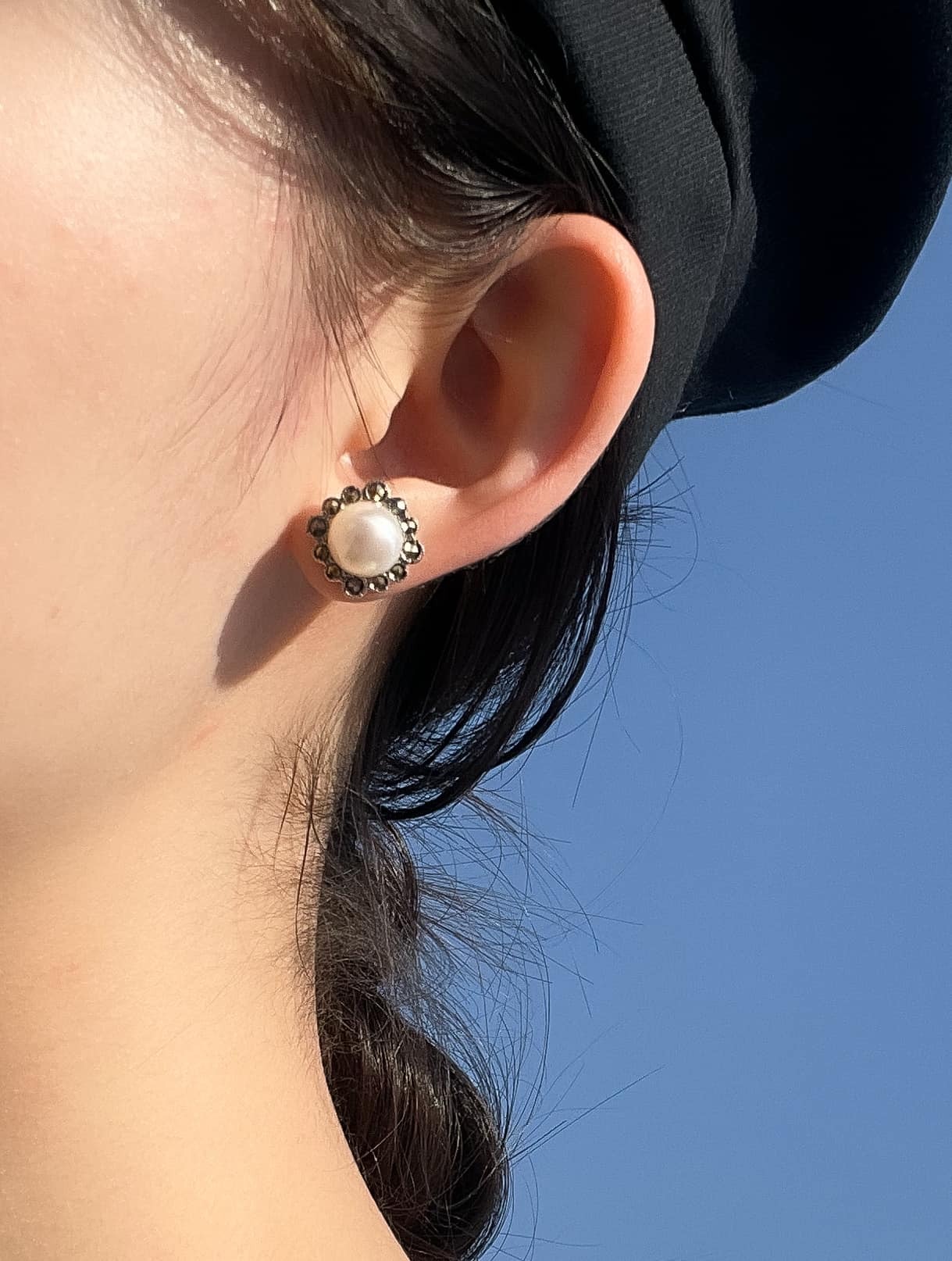 英式復古珍珠耳環